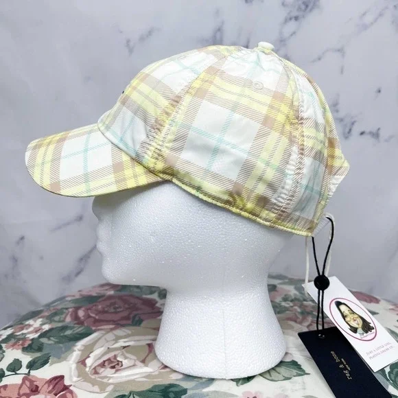 Rag & Bone Hat NWT Unisex Addison Yellow Plaid Baseball Cap One Size NEW Club Plaid Baseball – Hats.com main image 3